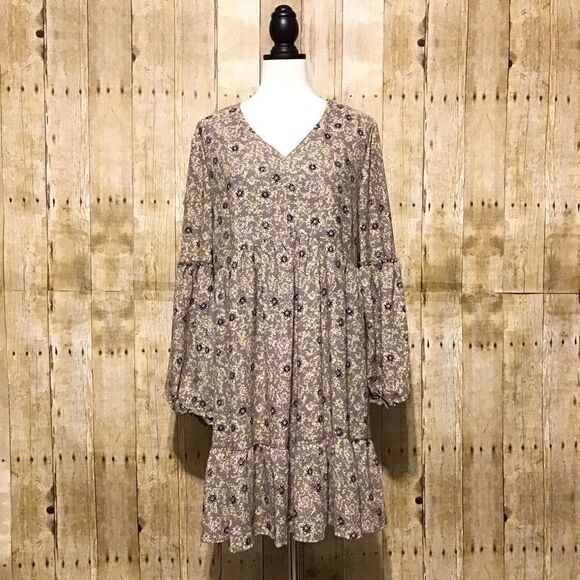 EST 1946 Floral Lined Peasant Dress L - Picture 2 of 10